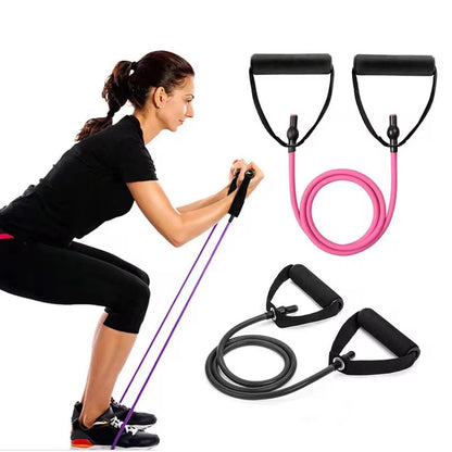 5-Level Resistance Hot Yoga Pull Rope Bands with Handles for Home Gym Muscle Training and Bodybuilding